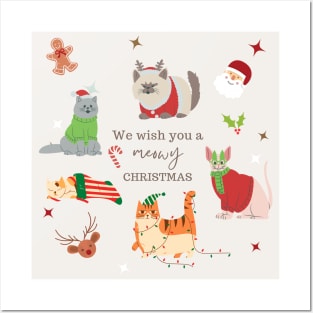 Meowy Christmas Posters and Art